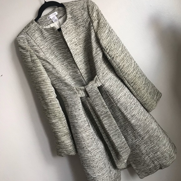 White House Black Market Jackets & Blazers - White House Black Market Tweed long blazer coat